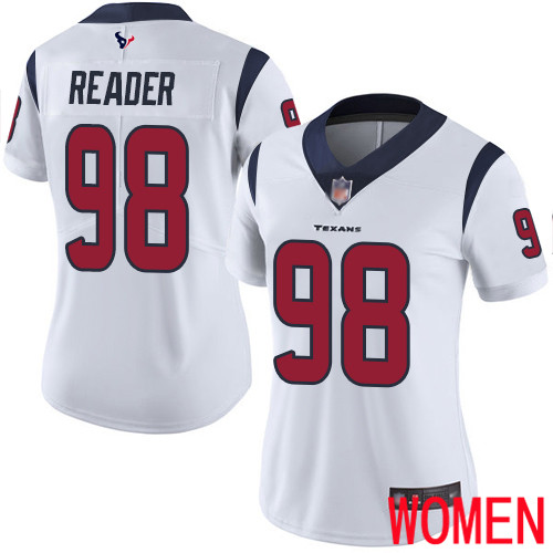 Houston Texans Limited White Women D J  Reader Road Jersey NFL Football #98 Vapor Untouchable